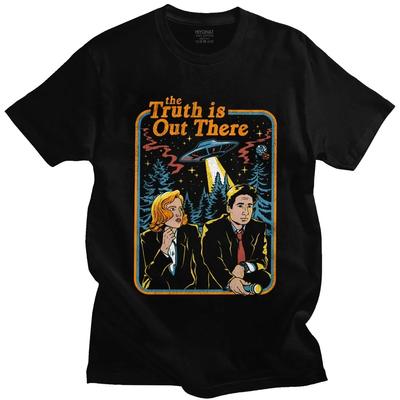 Mode Vintage Die X-Dateien T-shirt Männer Die Wahrheit Ist Da draußen T-shirt Anime Harajuku Streetwear Kurzarm T-shirt