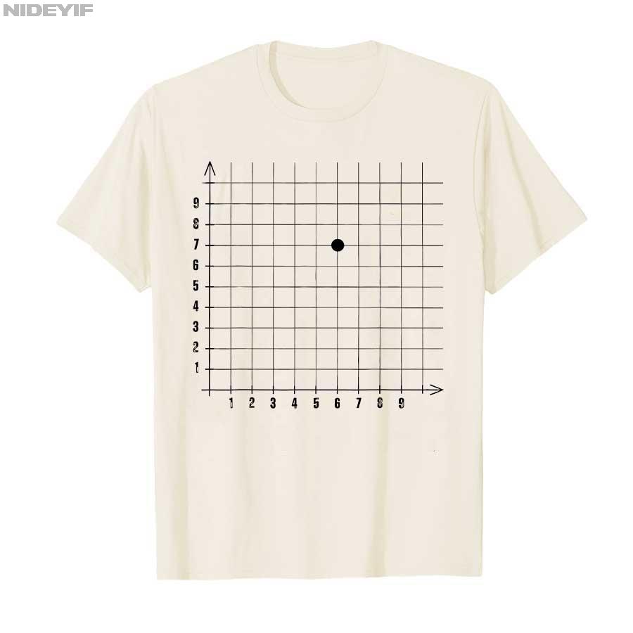 Souřadnice (6,7) Vtipné tričko pro učitele matematiky 67 Milovník matematiky Pánské Dámské 100% bavlna Trička Krátký rukáv Topy 1016-1