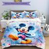 3pcs Happy Mickey Printed Quilt Set Soft and Comfortable Quilt Cover for Bedroom, Guest Room Bedding Set B047