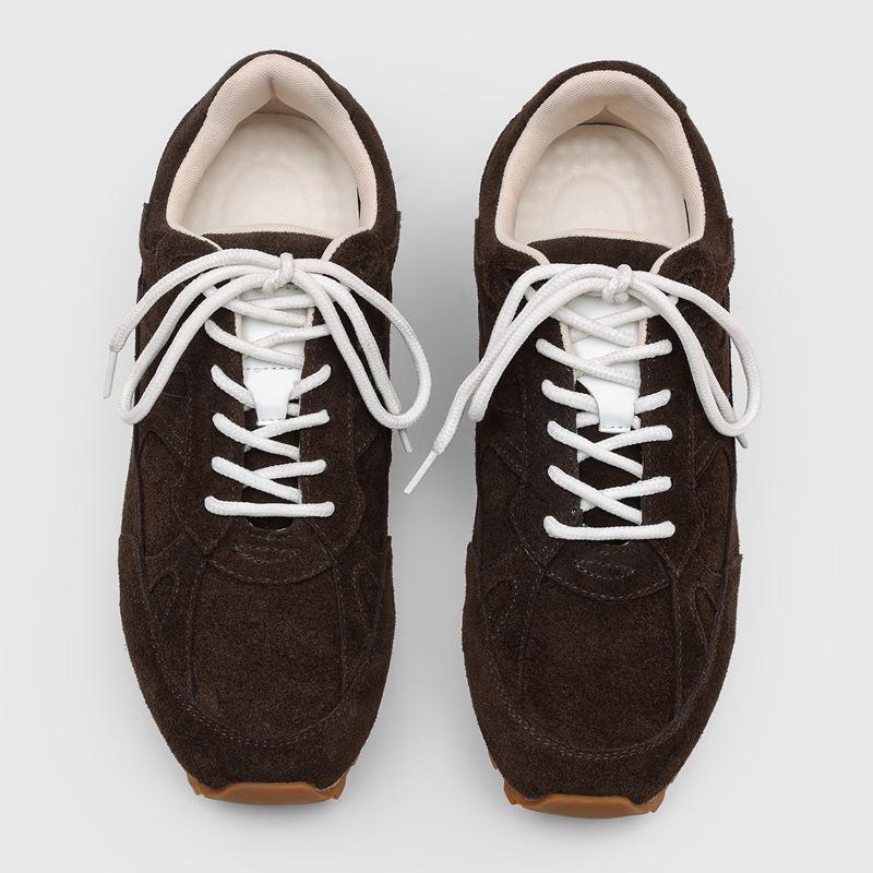 Thin-Soled Classic Commuter Shoes Round Head Urban Outdoor Sports Shoes Casual Lace-Up German Training Shoes Men'S Trendy Models