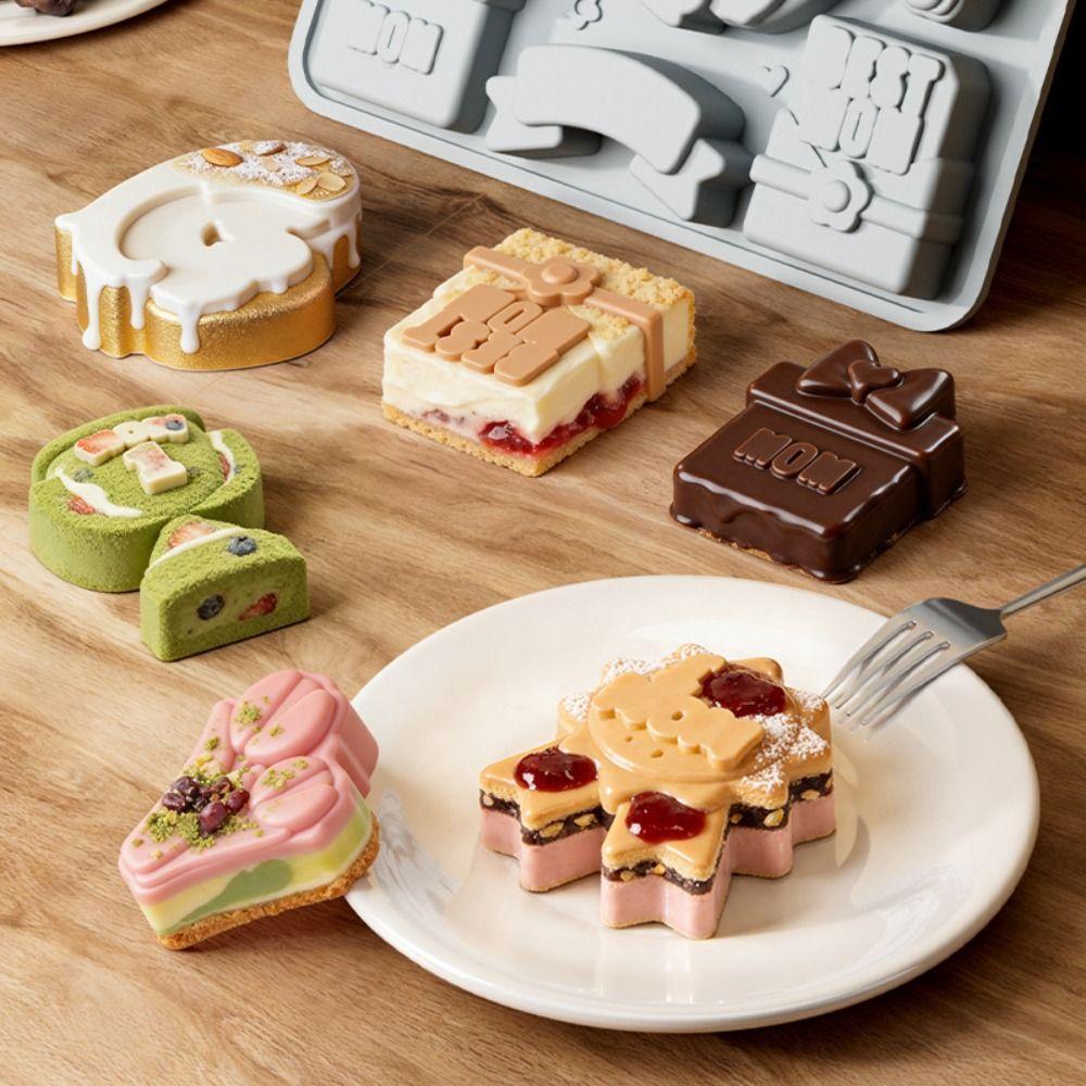 12 Cavity Mother's Day Theme Baking Mold Non-stick Reusable Chocolate Mould Non-toxic Easy To Demold Silicone Candy Mold