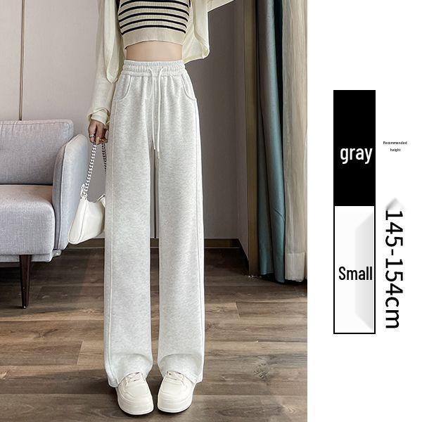 Women s Summer Slimming Ice Silk Wide-Leg Sweatpants S