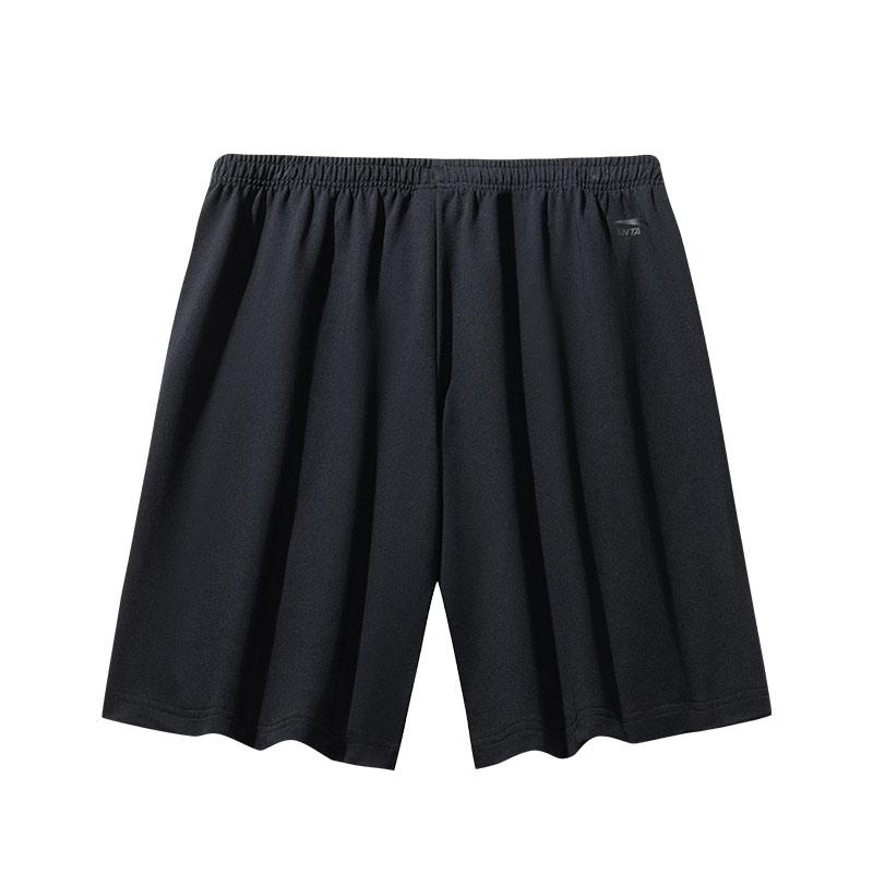 Anta Pantaloncini casual larghi a vita media con comode scritte Pantaloncini da uomo Nero 952528301-6