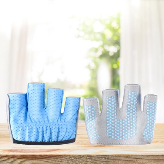 Yoga-Handschuhe Vier-Finger Schweißabsorption Atmungsaktiv Damen Fingerlos Rutschfest Pilates-Handschuhe Fitness-Zubehör