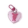 1PC Keychain Initial Pendant For Bags Backpacks Key Accessory Bowknot Creative Plastic Portable Heart Gift Colourful Lightweight