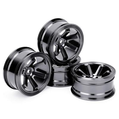 4 stuks RC Wielnaven, Wielnaven van Aluminiumlegering voor 1:10 Schaal Flat Running Drift RC Auto's, 52mm Diameter, 26mm Breedte, 12mm Connector, Hoge Sterkte,