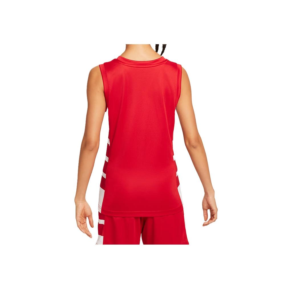 Nike Dri-Fit Elite Power Comfortable Fashionable Versatile Solid Color Basketball Vest Women Tops Team-Crimson IM9814-694