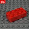 100pcs\lot MOC Bricks Colorful white red black Brick 2x4 3001 City Model Educational building blocks toys kids gift