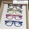 Fashion Women Reading Glasses Flower Print Resin Read Eyeglasses Magnifying Presbyopic Eyewear +1.0~+4.0 Reading Glasses Women