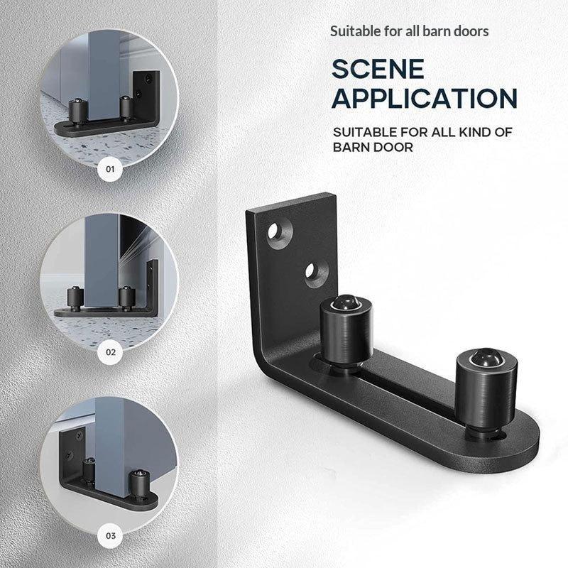 Heavy Duty Sliding Door Floor Guide Adjustable Roller Corrosion-Resistant Hardware Set for Home Office Sliding Doors