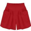 New Black High Waist Loose Slim Plus Size Women's Summer Shorts, Perfect for All Body Types. Upgrade Your Wardrobe with These Casual Wide Leg Pants!