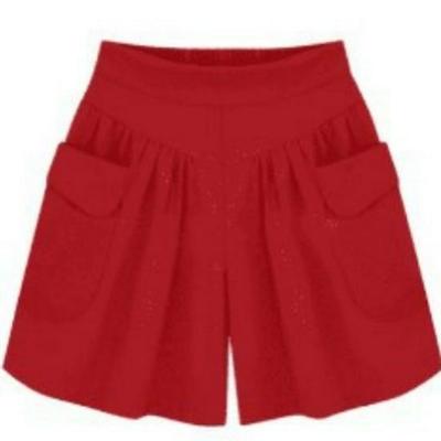Neue schwarze, lockere und schmale Sommershorts für Damen in Übergröße mit hoher Taille, perfekt für alle Körpertypen. Werten Sie Ihre Garderobe mit dieser lässigen Hose mit weitem Bein auf!