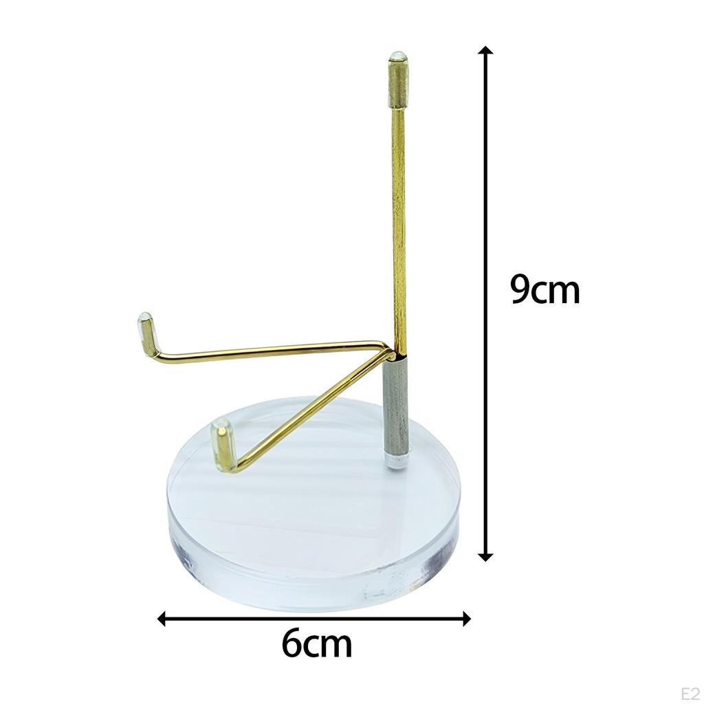 Mineral Display Stand Acrylic Metal Holder Support Easel for Exhibiting Agate Gemstone Crystal