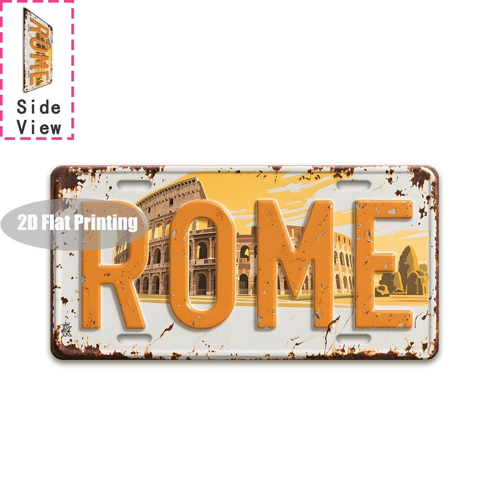 Tin Sign Vintage Durable Metal Plaque Wall Decor Home Office Bar Man Cave Bathroom City Coordinate Birth Year License Plate