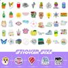 100 Small Size 4cm Small Fresh Graffiti Stickers Product New Stickers