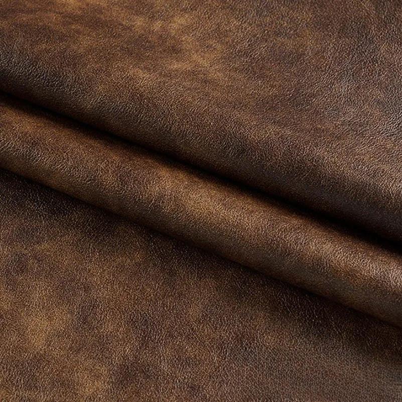50x140cm Retro PU Leather Fabric Waterproof Trendy for Sewing Leather Jacket Skirt Bag Sofa Release Materials