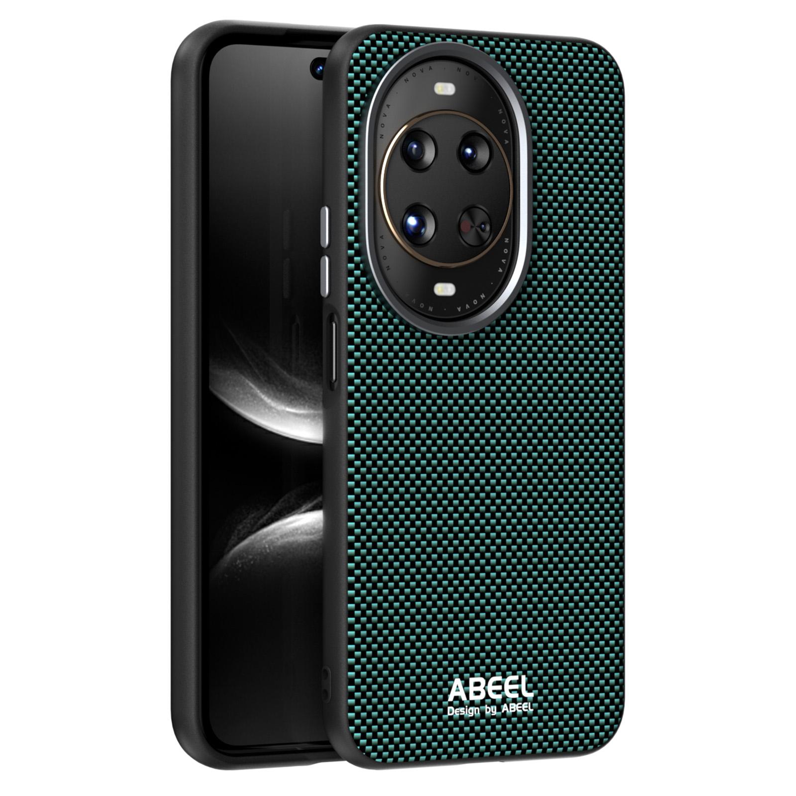 

ABEEL For Huawei nova 14 Ultra 5G Case Compatible with MagSafe Printed PC TPU Aluminum Alloy Leather Phone Cover Green