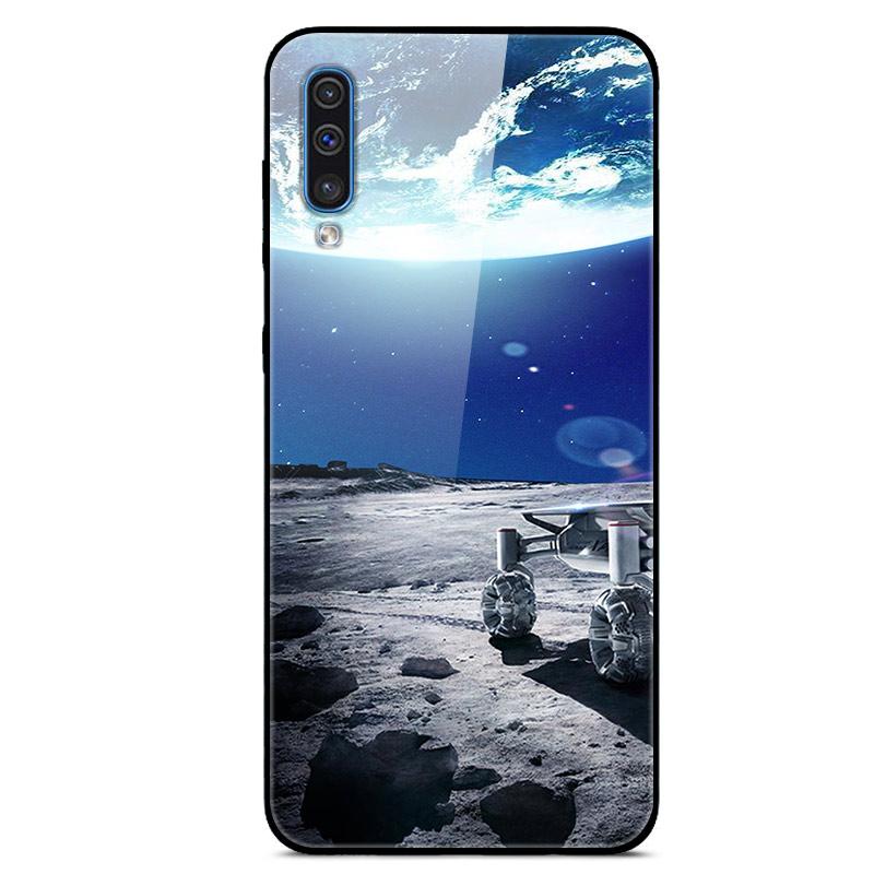 For Samsung A50 Case A51 Tempered Glass Planet Space Cover Glass Back Case for Samsung Galaxy A50S A51 A50 A 50 Fundas Coque
