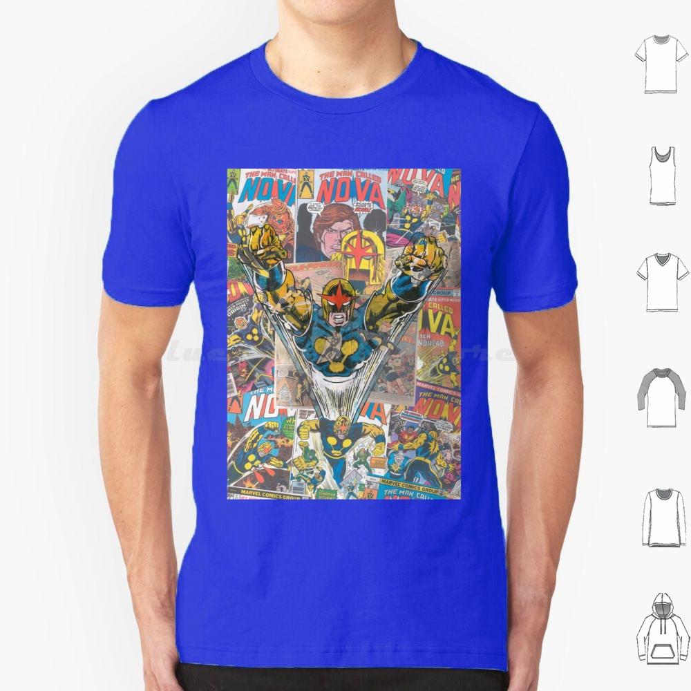 Vintage Comic Nova T Shirt Cotton Men Women DIY Print Vintage Comic Nova Superhero