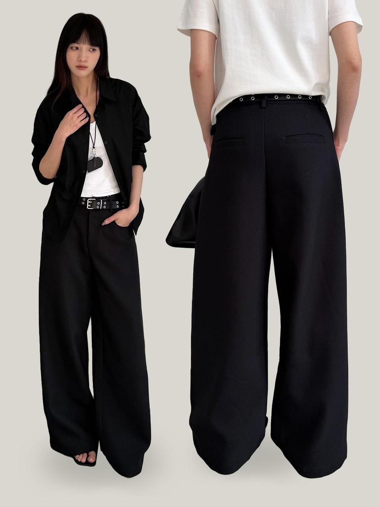 Yuyi 2026 Spring High-End Women's Wide-Leg Suit Pants - Elegant, Loose, and Western Style