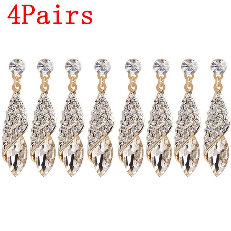 

Модные хрустальные серьги Женские серьги с горным хрусталем в виде капли воды Элегантные украшения для вечеринки Свадебные аксессуары для вечернего платья Сверкающие серьги-подвески для нее One Size