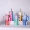 Rainbow Paint 40oz Stainless Steel Insulated Tumbler with Portable Handle