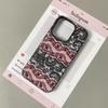 Dual Tone Lace Phone Case for iPhone 17 16 15 14 Plus 13 12 11 Pro Max Red Black TPU Fashion Protective Cover