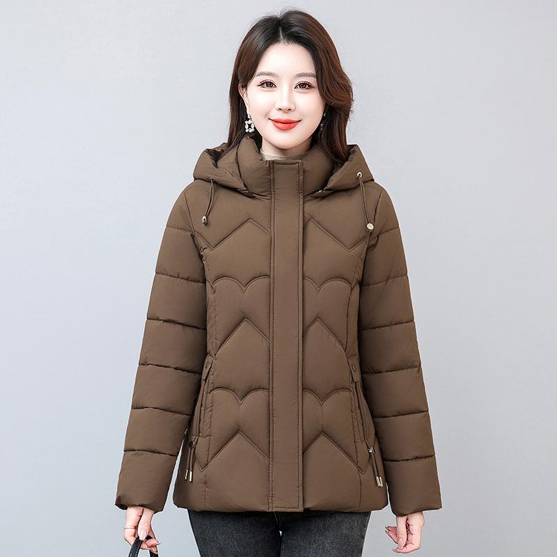 Foreign mother winter down cotton cotton jacket women's short waist thin cotton-padded jacket middle-aged and elderly thickened padded jacket
