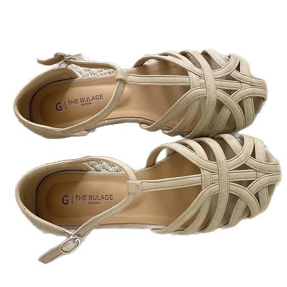 Feenwind flachbodige Schweinekäfig-Sandalen Damen 2025 Sommer neu hohl ein Riemen römisch flachbodig Tasche Kopf Sandalen Damen