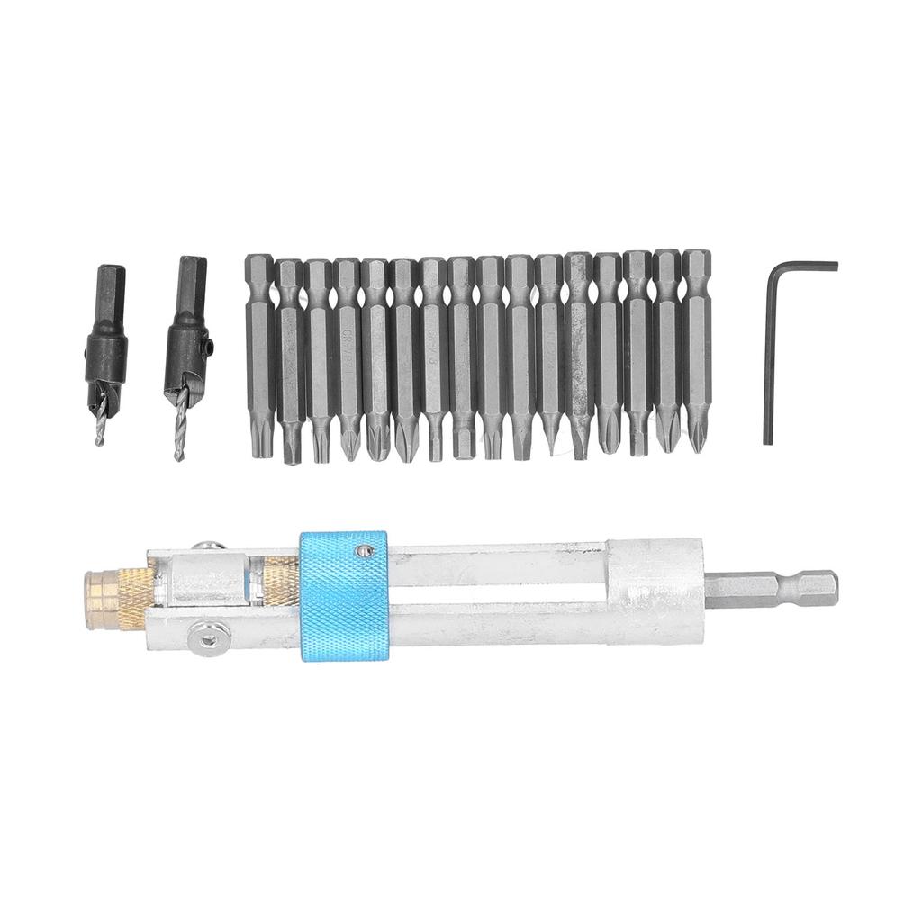 20Pcs/Set Countersink Drill Bit High Speed Steel Screwdriver Bits Screw Driver Converter Hand Tool