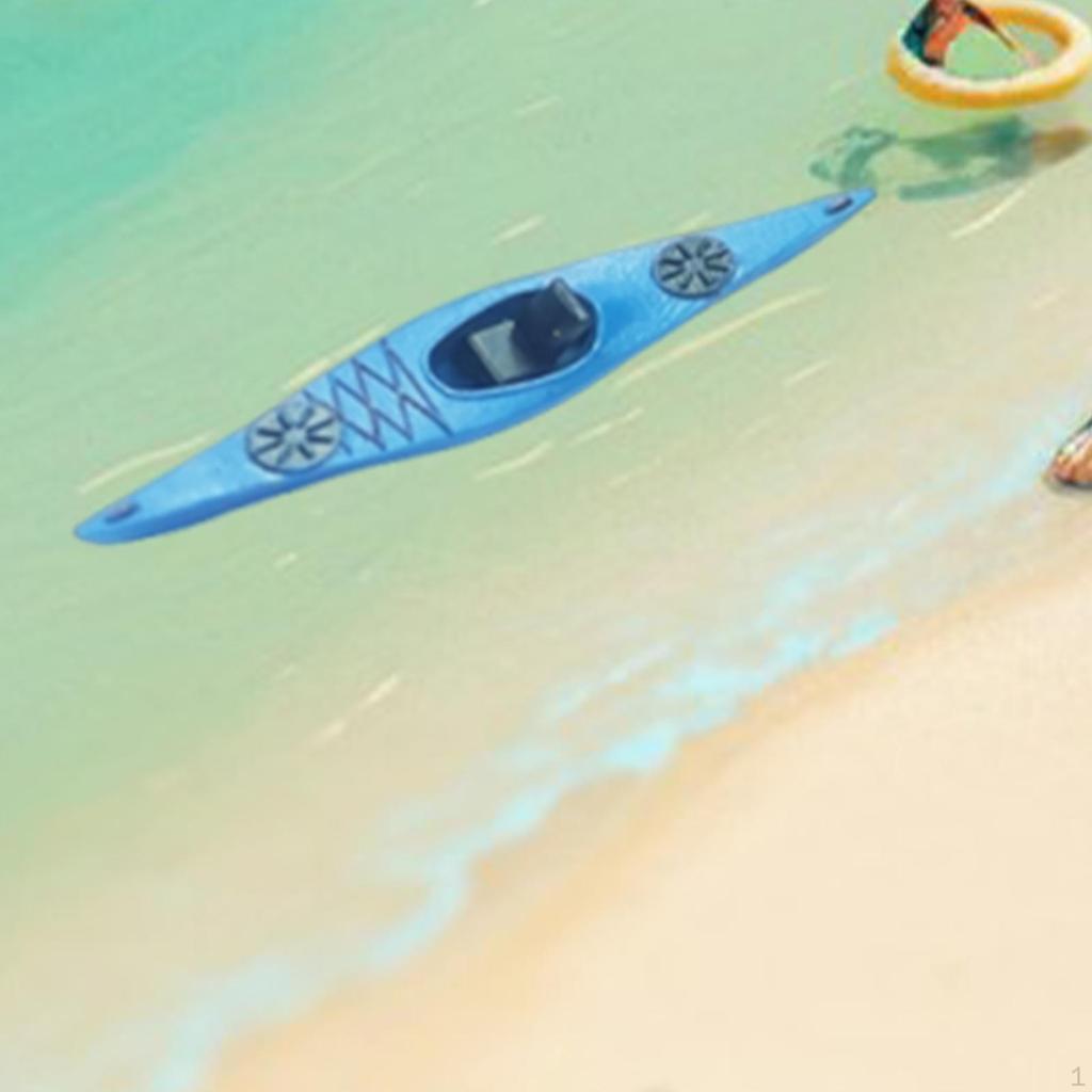 1/64 Kayak Model Ornament Decorative Simulation Collection Sand Table Toys Ship for DIY Scene