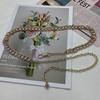 Metal Chain Waist Belt With Water Embellishment For Women And Summer Fashion