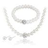 Artificial Pearl Jewelry Set For Women With Heart Water Drop And Bell Designs For Elegant Occasions