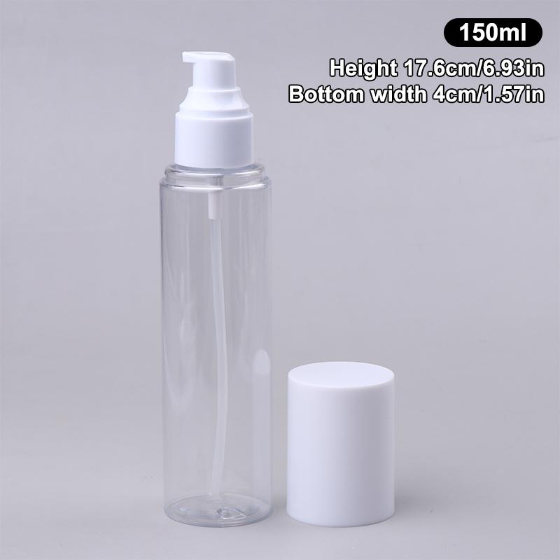 100/120/150ml Travel-Sized Refillable Pump Bottles – Press-Type Dispensers for Lotion, Emulsion, and Cosmetic Storage
