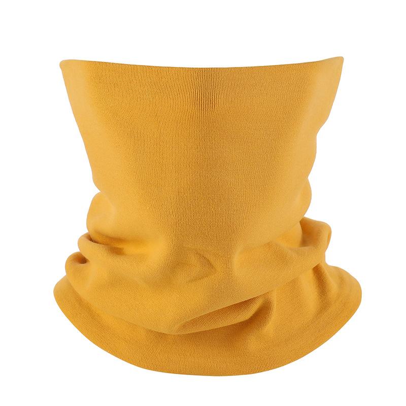 Winter Men's and Women's Pullover Neck Cover Autumn and Winter Thin Solid Color Fashion Cotton Neck Cover Scarf Neck Protection Pure Cotton Scarf