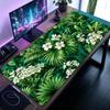 Tropical Jungle White Flower Mouse Pad Large Computer Office Game Table Mat Rubber Antislip Stitched Keyboard Mat Xxl Desk Pads