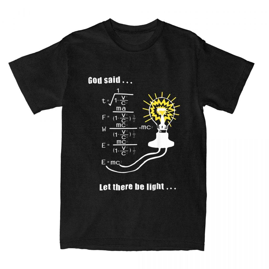 And God Said Science And Then There Was Light T Shirt for Unisex Cotton Hipster TShirt Maxwells Equations Tees Clothes Original