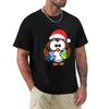 Cute Hristmas Owl Tshirt Simple Solid Color Crew Neck Tee