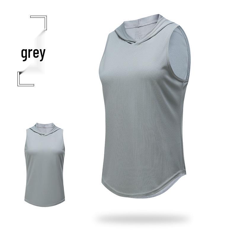 Men's Quick-Dry Hooded Sports Tank Top - Sleeveless Basketball Training Vest