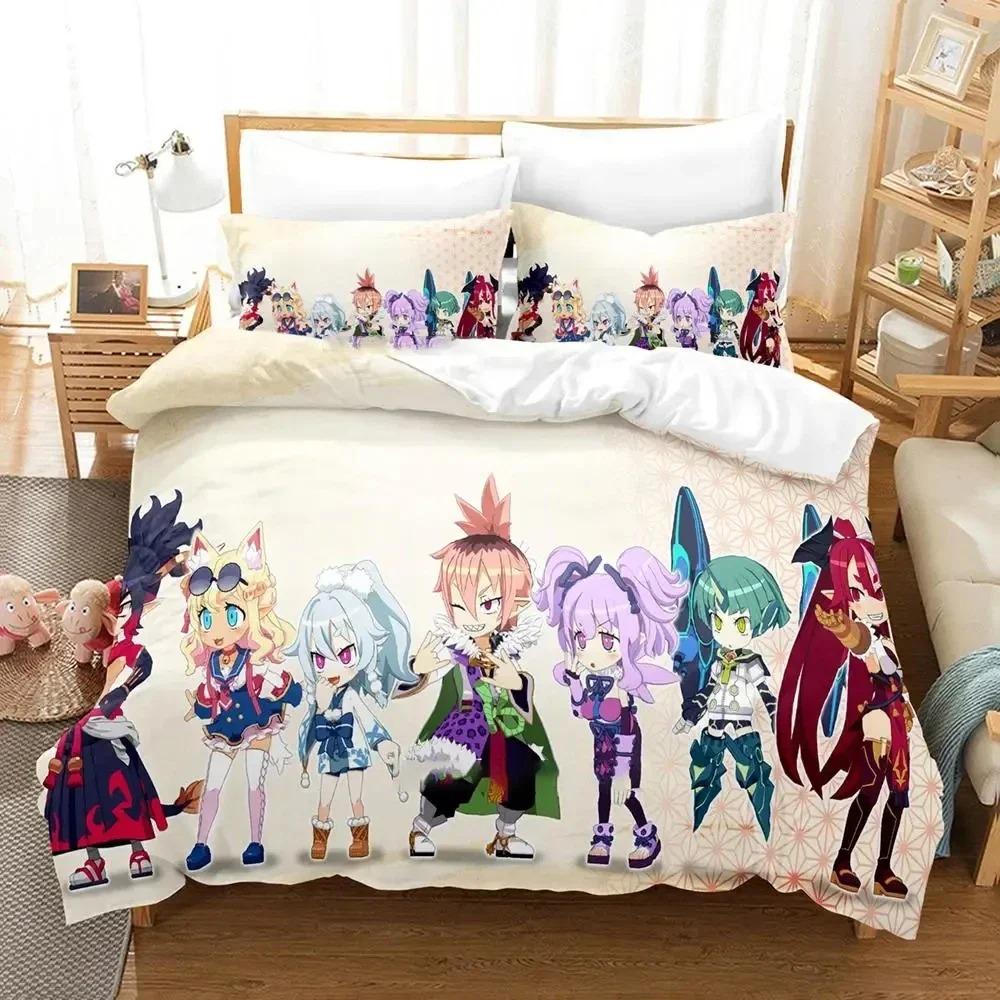 Breathable Elegant King Queen Quilt Comforter 3D Print Anime Disgaea Bed Size Boys Adult