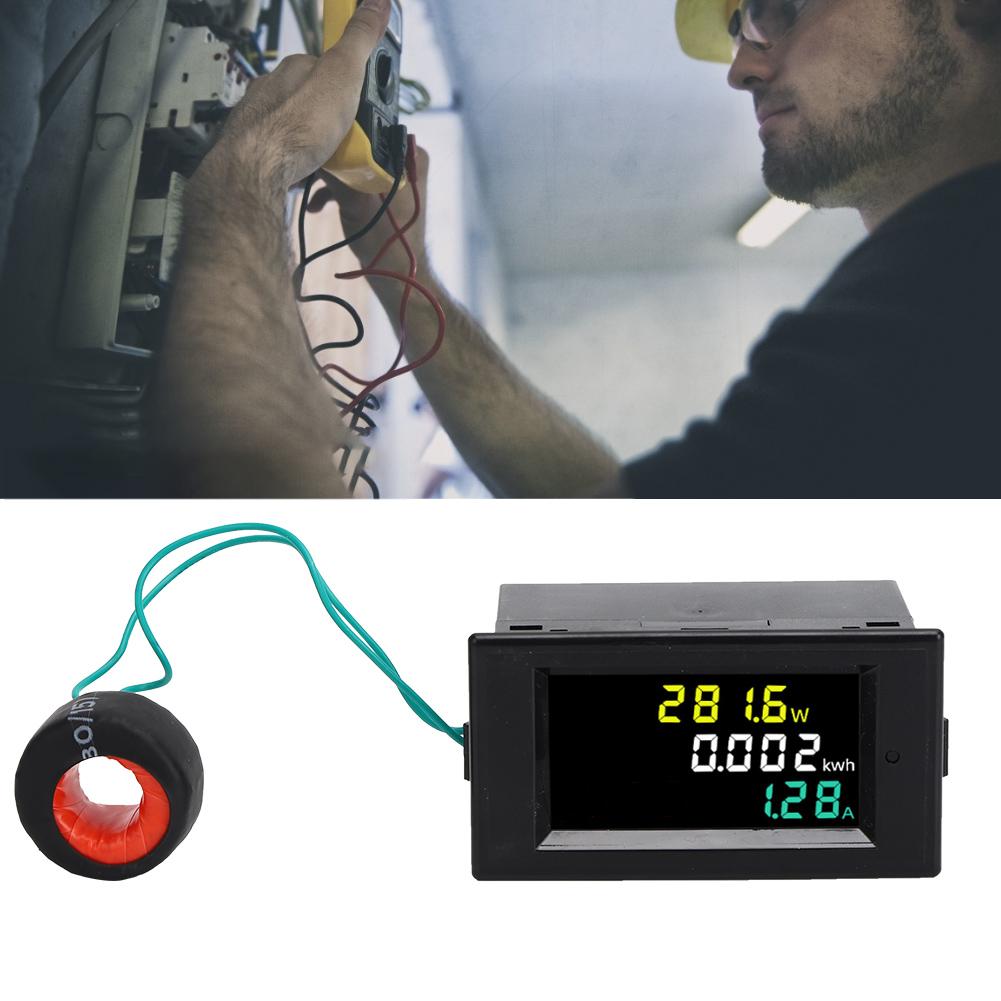 AC LED Power Monitor High Accuracy Multifunctional Digital Voltmeter Current Energy MeterAC380V