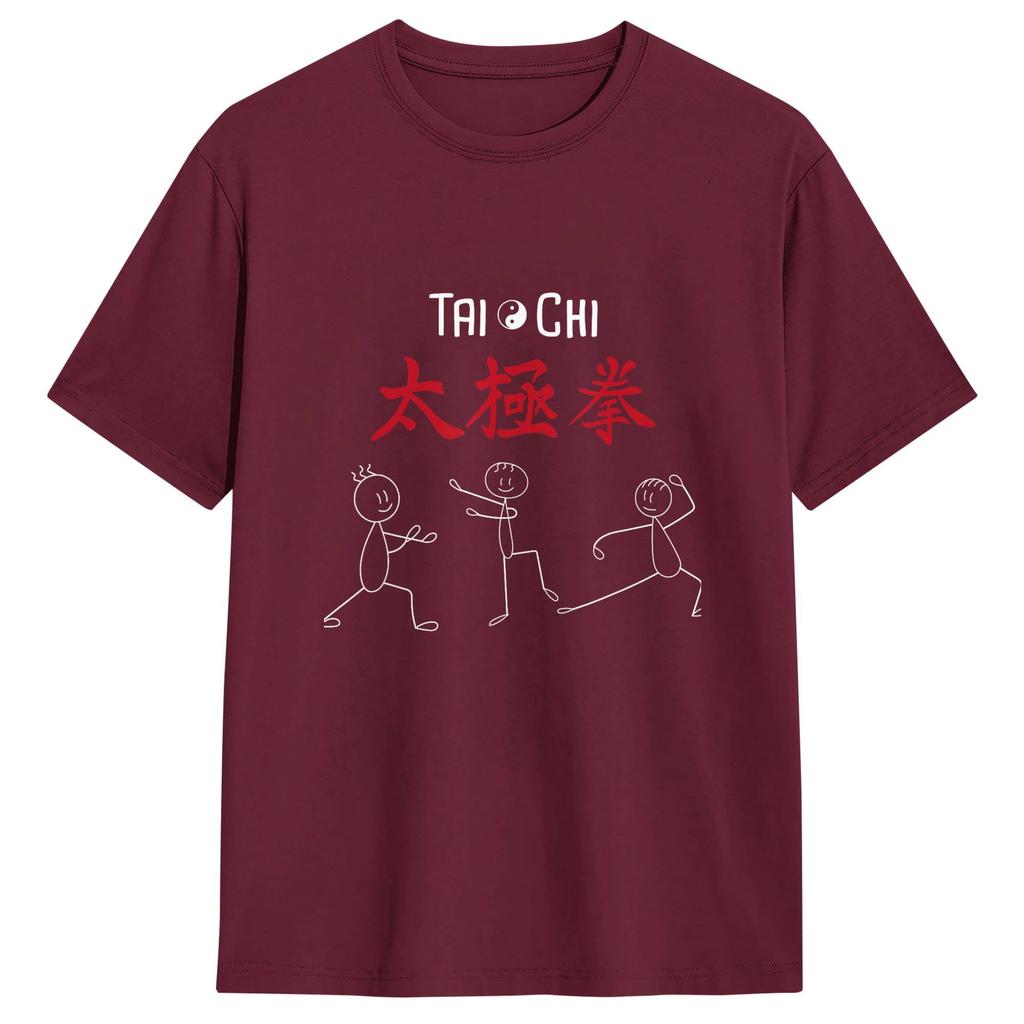 Tai Chi T Shirt Summer 100 Cotton T Shirts For Unisex Hippie Pattern Tshirt Short Sleeve Vintage Top Tees