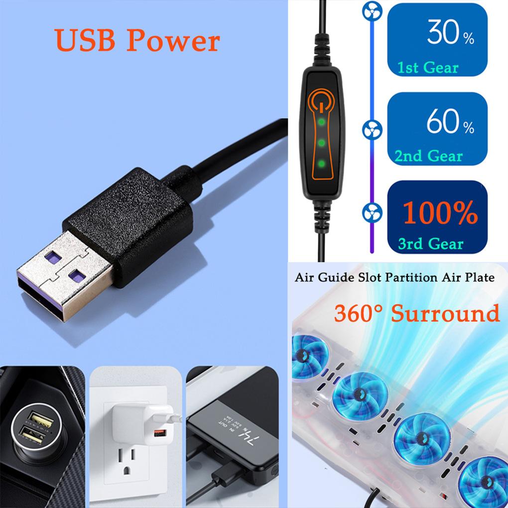Univerzální letní chladicí podložka na autosedačku s USB ventilátorem Rychlé proudění Větrání Chlazení sedadla Refrigerované autosedadlo