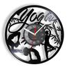 Om Yoga Studio Wall Clock Gymnastics Vinyl Record Wall Clock Zen Meditation Modern Design Decorative Clock Yogi Gift For Girl
