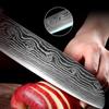 5Pcs Damascus Chef Knife Wood Handle Damascus Kitchen Knife Santoku Slicing Chef Paring Utility