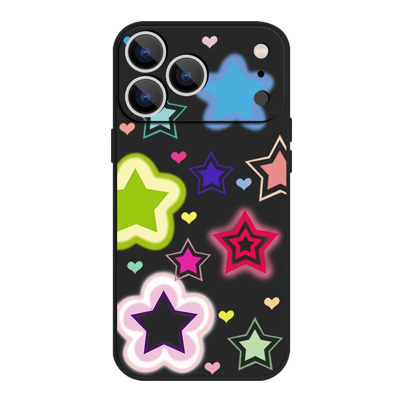 Blended Colorful Stars Pattern Case For iPhone 17 Pro Max Magnetic For Magsafe Silicone Cover For iPhone 16 Pro Max Funda iPhone 15 14 13 12 11 16E