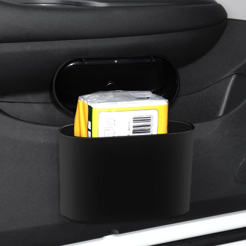 Auto Mülleimer Hängend Fahrzeug Müll Staubbehälter Aufbewahrungsbox Kunststoff Drückbarer Mülleimer Auto Organizer Auto Innenraum Zubehör