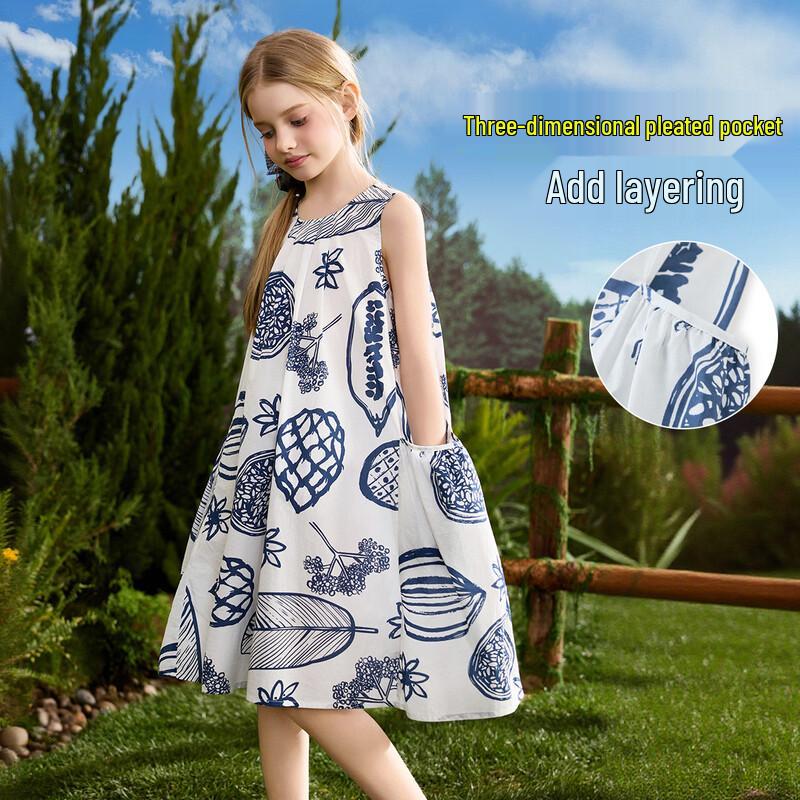 ASK JUNIOR Girls' Summer Sleeveless Vest Dress