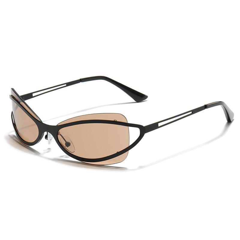 

2026 Spice Girl Special-shaped Metal Sunglasses Cat s Eye Ladies UV Protection Fashion Trend Personality Sunglasses