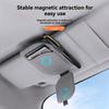 Magnetic Car Glasses Holder & Card Organizer - One-Hand Clip-Detach Fashion Glasses Case with Hands-Free Access To Lighter-like
